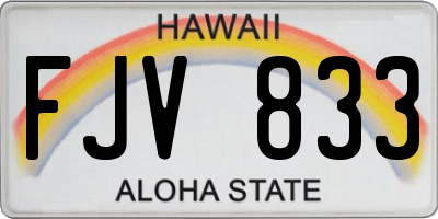 HI license plate FJV833