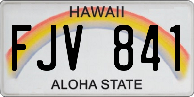 HI license plate FJV841