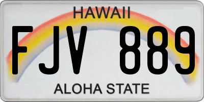 HI license plate FJV889
