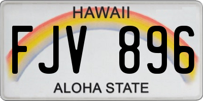 HI license plate FJV896