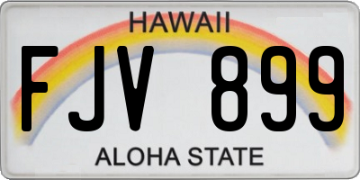 HI license plate FJV899