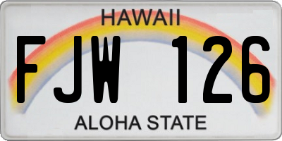 HI license plate FJW126