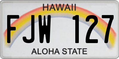 HI license plate FJW127
