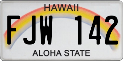 HI license plate FJW142