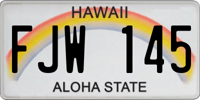HI license plate FJW145