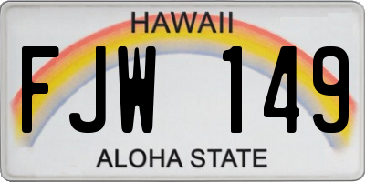 HI license plate FJW149