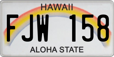 HI license plate FJW158