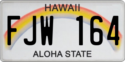 HI license plate FJW164