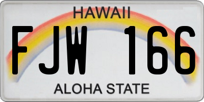 HI license plate FJW166