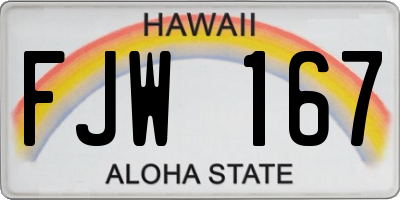 HI license plate FJW167