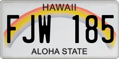 HI license plate FJW185