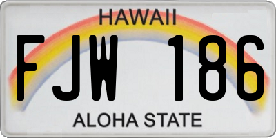 HI license plate FJW186