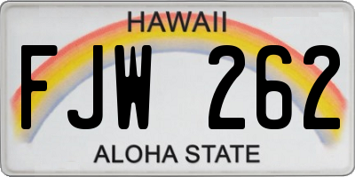 HI license plate FJW262