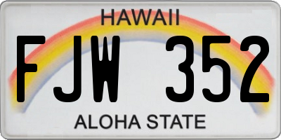 HI license plate FJW352