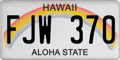 HI license plate FJW370