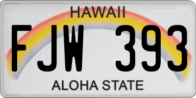 HI license plate FJW393