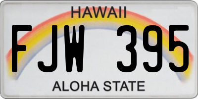 HI license plate FJW395