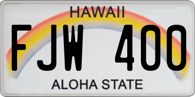 HI license plate FJW400