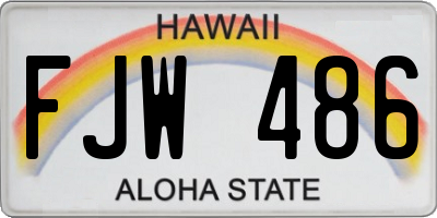 HI license plate FJW486