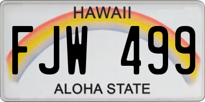 HI license plate FJW499
