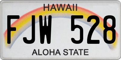 HI license plate FJW528