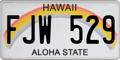 HI license plate FJW529