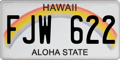 HI license plate FJW622