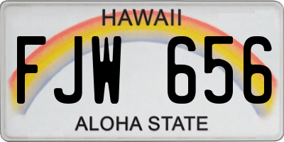 HI license plate FJW656
