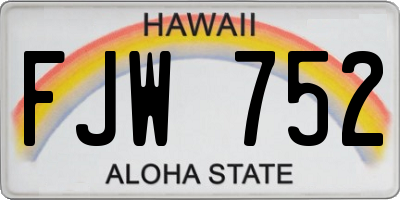 HI license plate FJW752