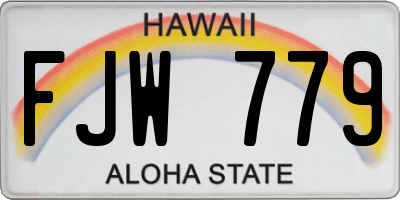 HI license plate FJW779