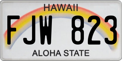 HI license plate FJW823