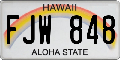 HI license plate FJW848
