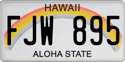 HI license plate FJW895