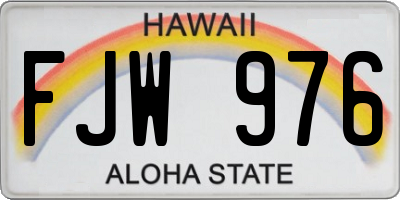 HI license plate FJW976