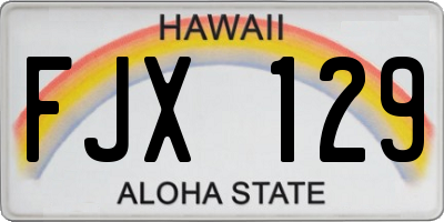 HI license plate FJX129