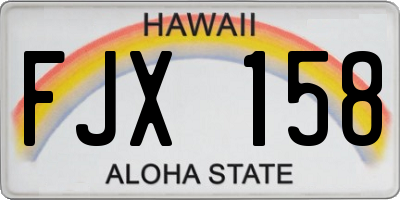 HI license plate FJX158