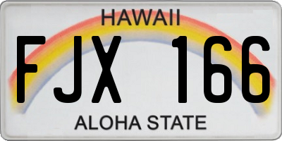 HI license plate FJX166