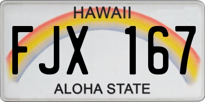 HI license plate FJX167