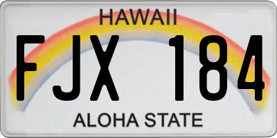 HI license plate FJX184