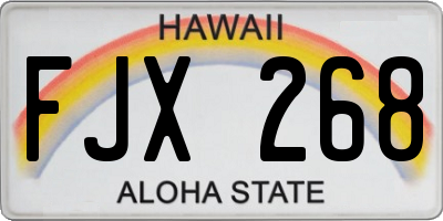 HI license plate FJX268
