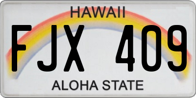 HI license plate FJX409