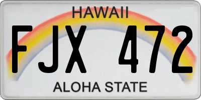 HI license plate FJX472