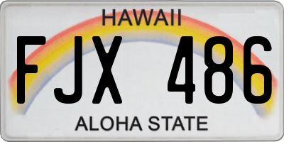 HI license plate FJX486