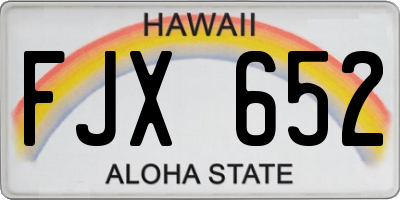 HI license plate FJX652