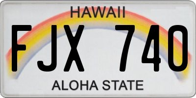 HI license plate FJX740