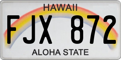 HI license plate FJX872