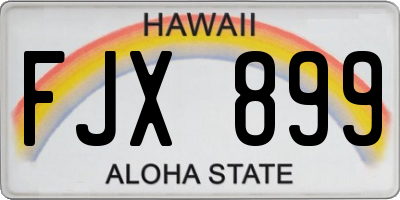 HI license plate FJX899