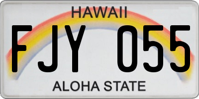 HI license plate FJY055