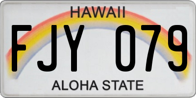 HI license plate FJY079