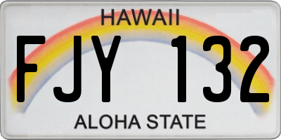 HI license plate FJY132